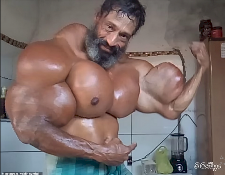 'Brazilian Hulk' TikTok star, Valdir Segato who injected himself with life-threatening oil to create 23-inch biceps, dies on his 55th birthday