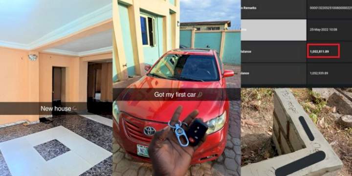"First million, first land, first proper house, first car" - Nigerian man celebrates his achievements in 2022