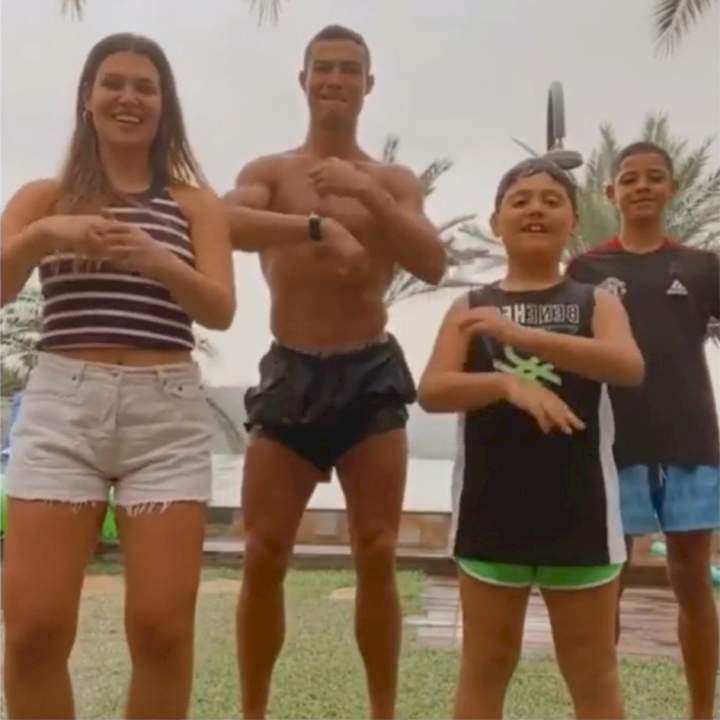 Cristiano Ronaldo shows his fun side as he dances with his family in TikTok video