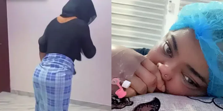 'Mummy of lagos why na' - Drama as Bobrisky struggles to walk after acquiring new bum (Video)