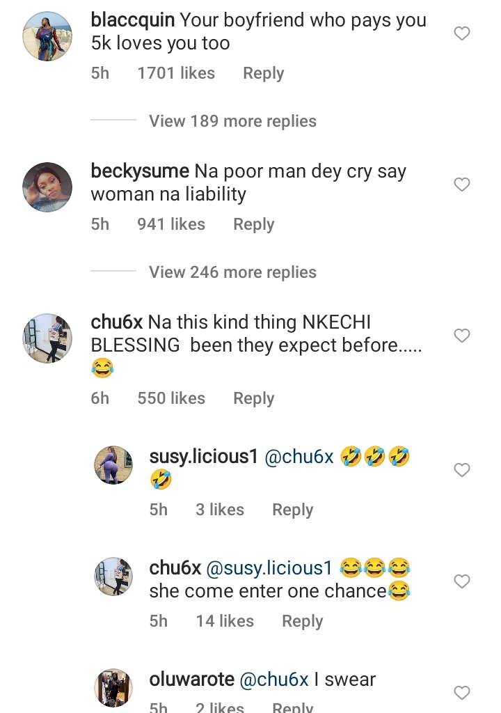 'Na this kind thing Nkechi Blessing been dey expect' - Nkechi Blessing mocked as netizens react to Cristiano Ronaldo girlfriend's €100,000 monthly salary