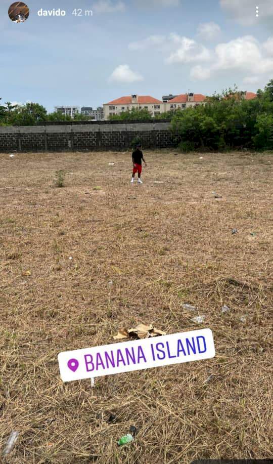 Davido acquires large expanse of land in Banana Island, says he is about to build his dream home (video)