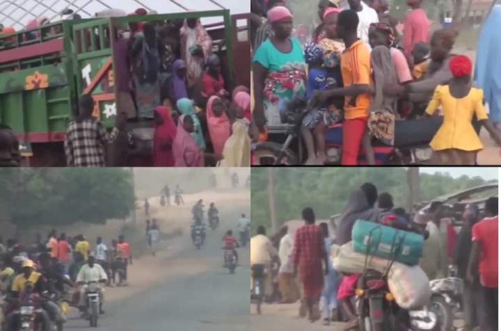 Residents flee their homes in droves after bandit attacked their communities in Niger state (video)