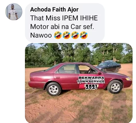 Reactions as winner of Cross River Local Govt beauty pageant receives star prize of 'new car'