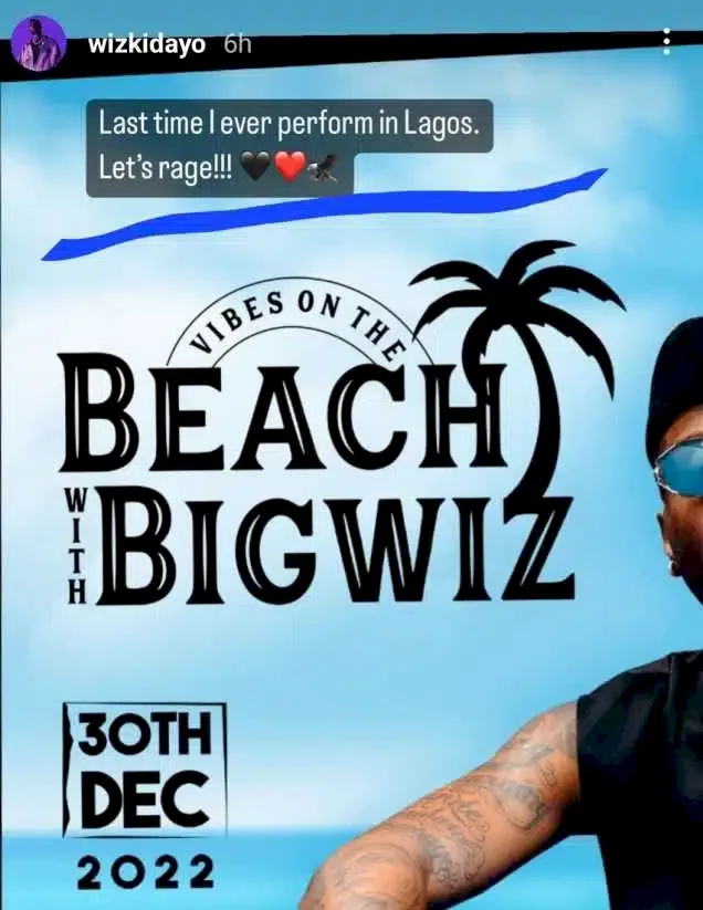 'Later he will be shouting ojuelegba up and down' - Netizens react as Wizkid sets to perform final show ever in Lagos