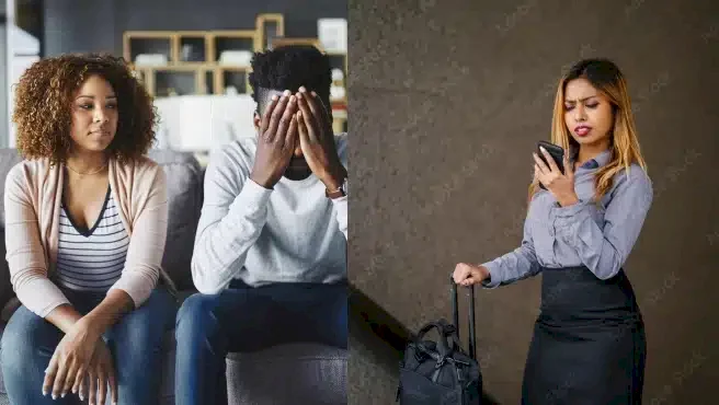 Lady fumes after being stopped by boyfriend from attending party at another man's house