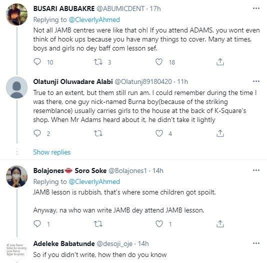 Reactions as man says ‘JAMB lesson centres are basically physical h00kup sites’