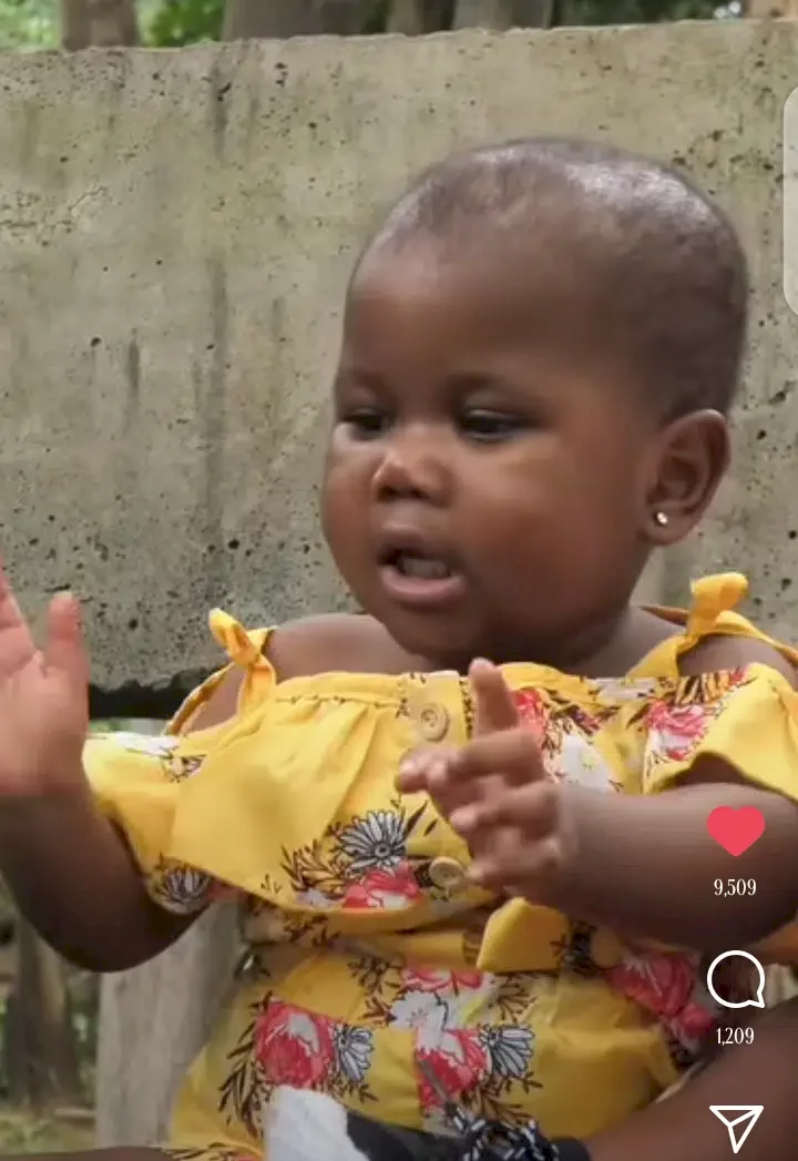 'She has been a blessing' - Man who picked up baby abandoned by mentally challenged mother shows off transformation (Video)