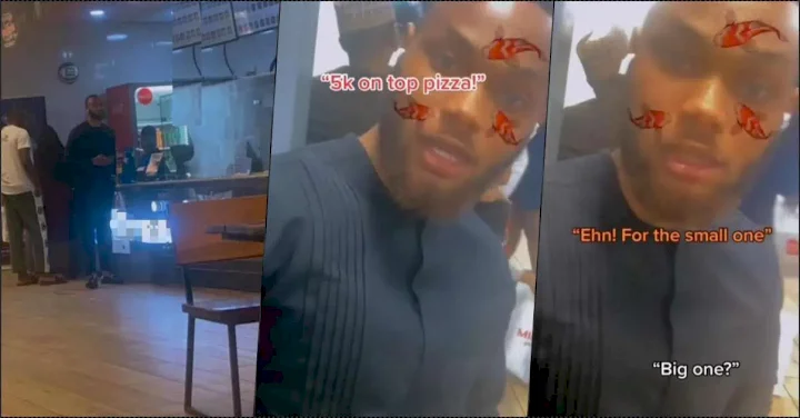 "Dem won use price kee my enemy" - Man laments after pricing Pizza (Video)