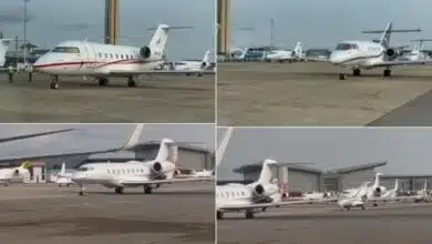 Trending video of private jets at Abuja airport for Tinubu's inauguration