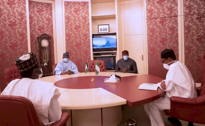 Governors pay President Buhari condolence visit over death of Chief of Army Staff (Photos)