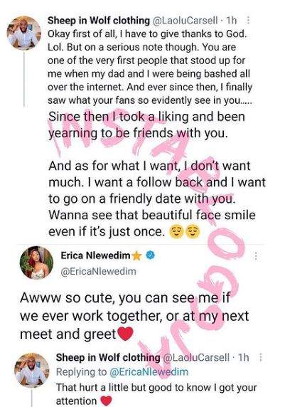 BBNaija's Erica finally gives green light to man who has been shooting his shot at her