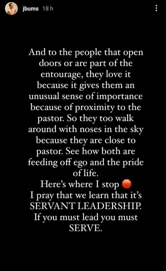 There are too many excesses in the Nigerian church that are cultural and not biblical. Our generation of pastors are now feeding their ego - Businesswoman Mrs Black writes