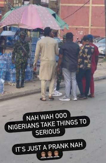 Moment ZFancy gets arrested by military officers for allegedly pranking someone (Video)