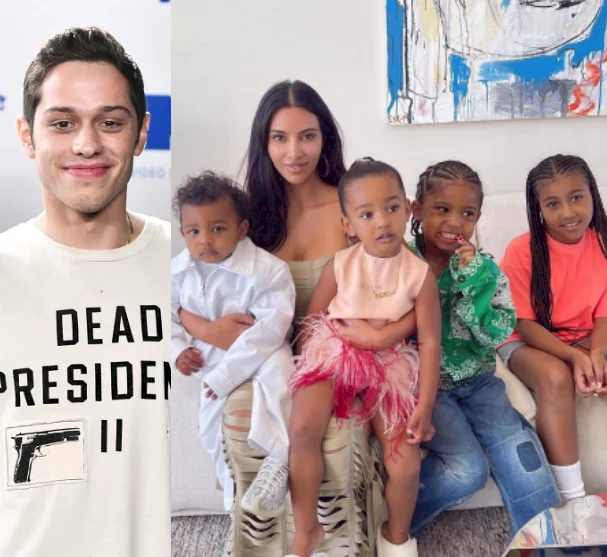 Pete Davidson gets tattoo of Kim Kardashian and her kids' initials on his neck (photos)