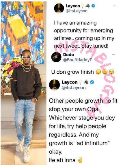 'My growth is 'ad infinitum' - Laycon replies troll who mocked his level of progress