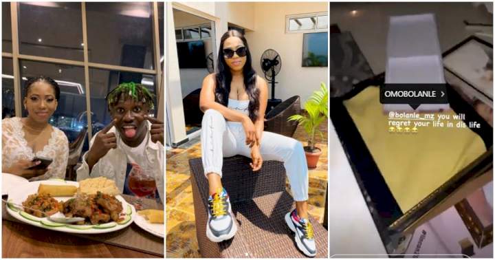 Vixen Bolanle in Zlatan Ibile's 'Pepper Dem' video has been sent out of her 6 months marriage by her husband for being violent