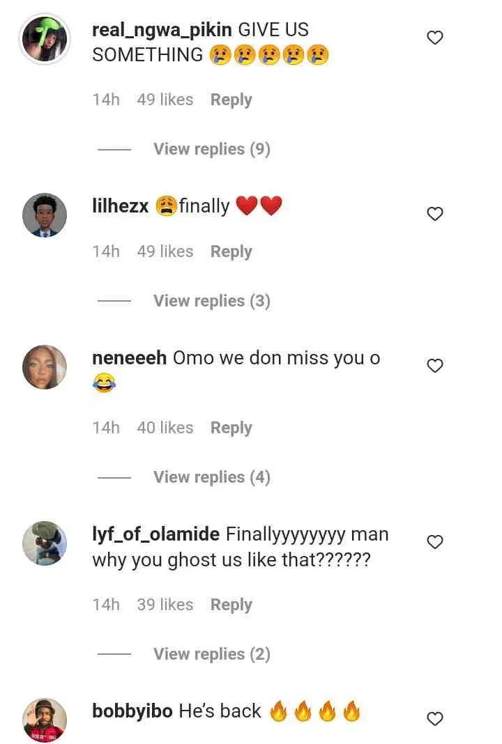 Massive reactions as Runtown shares first IG post after after 8 months, hints at something big