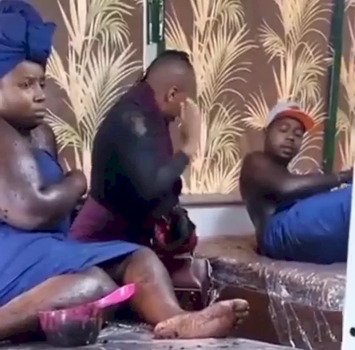 Wife makes a scene after catching husband with side chic at spa (Video)