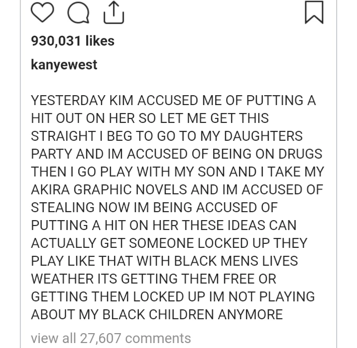 I gave that family the culture. If they keep playing games with me, I will take that culture back - Kanye West hits out at the Kardashians over his children