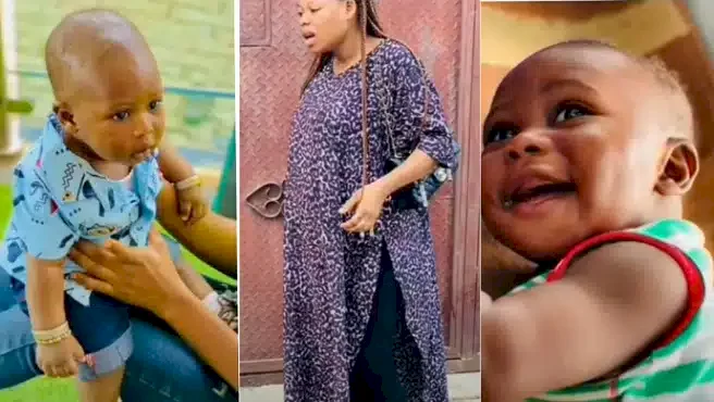 'I always wished to braid my son's hair' - Mum laments as she shares video of son with scanty hair (Video)