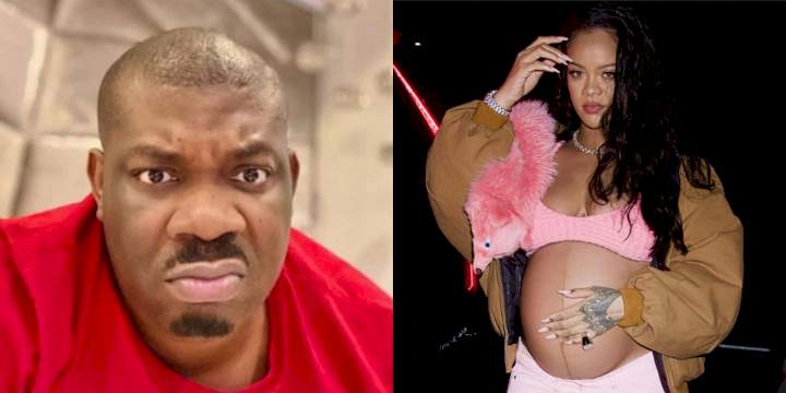 "Sorry oo, we know it hurts" - Fans console Don Jazzy as he finally reacts to Rihanna's childbirth