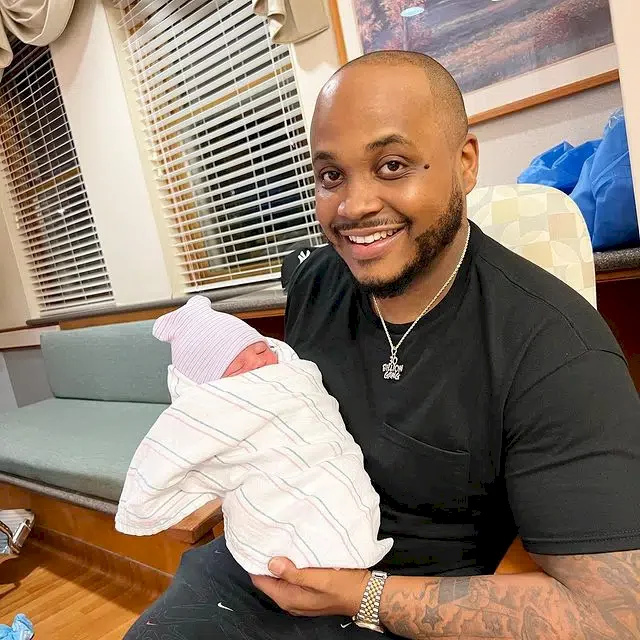 Davido's cousin, Sina Rambo rejoices as he welcomes baby girl