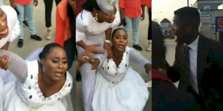 Viral Video: Drama as man allegedly discovers on his wedding day that his wife-to-be has four kids with another man (Video)