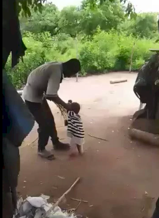 Police declare man wanted for flogging toddler mercilessly in viral video