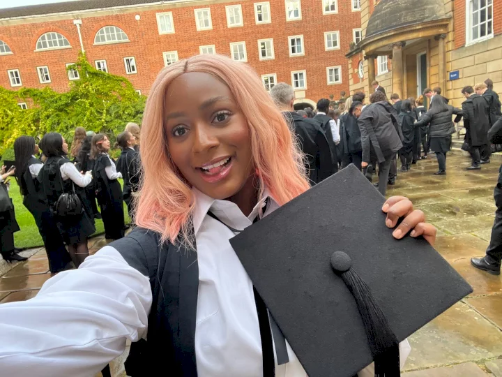'You no graduate with Merit or Distinction' - Reactions trail as Cuppy graduates from Oxford University