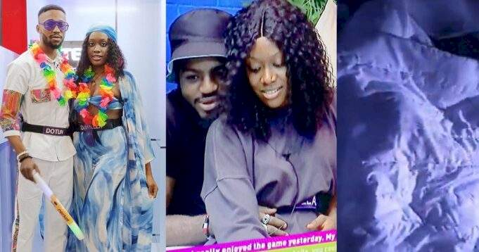 #BBNaija: Daniella and Dotun cozy up at the HOH lounge weeks after their love interest, Khalid, was ousted from the show (video)
