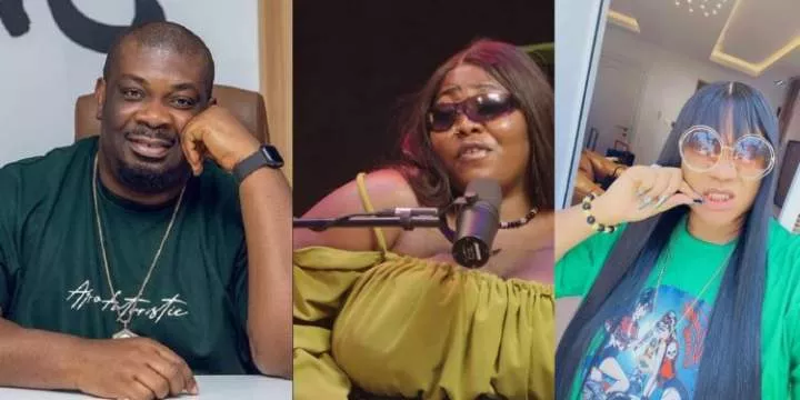 Don Jazzy, Nkechi Blessing reacts as Monalisa Stephen reveals boyfriend goes down on her when she's on her period (Video)