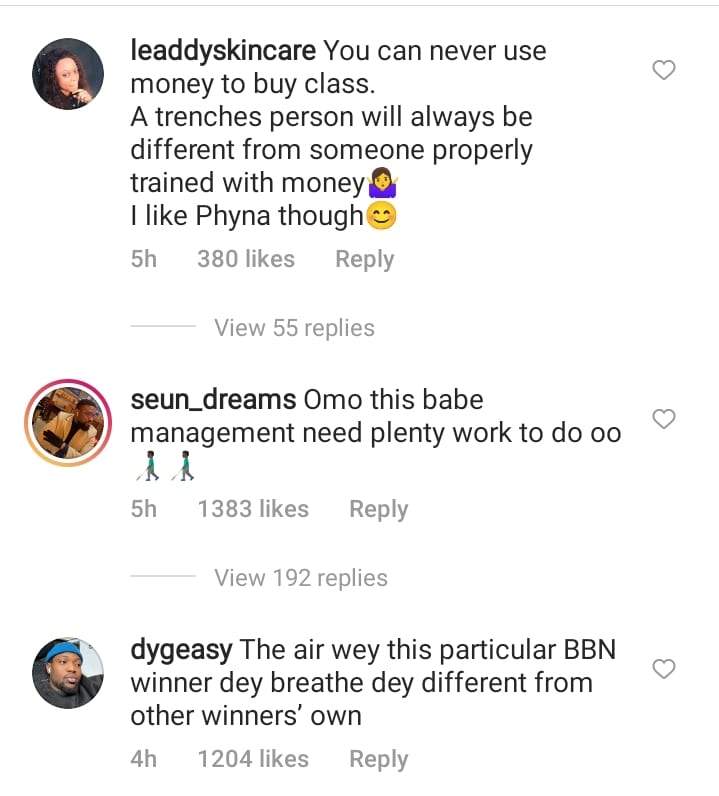 Phyna reacts as netizens crucify her for revealing she once dated yahoo boy