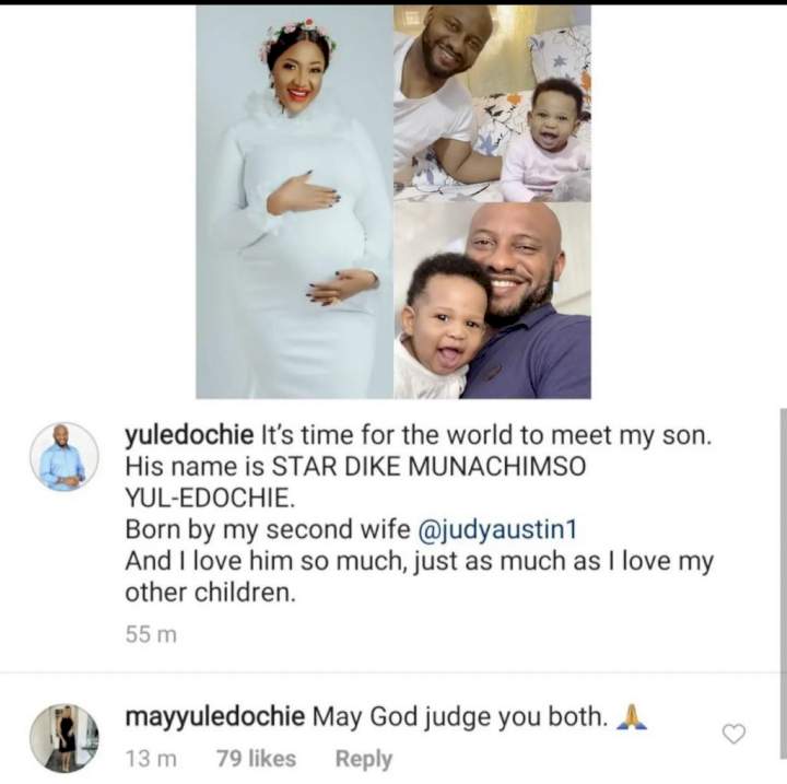 'May God judge you' - Yul Edochie's wife says as actor reveals second wife