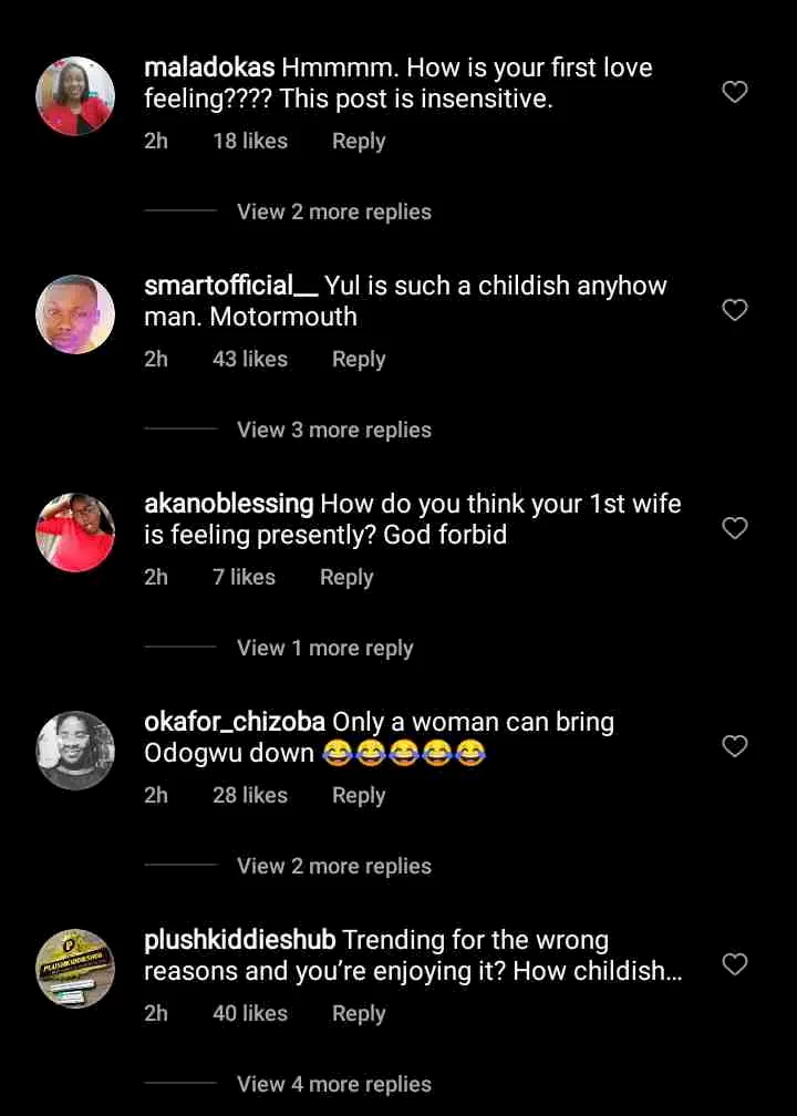 'Mumu man, he's very childish' - Yul Edochie ripped apart over recent post