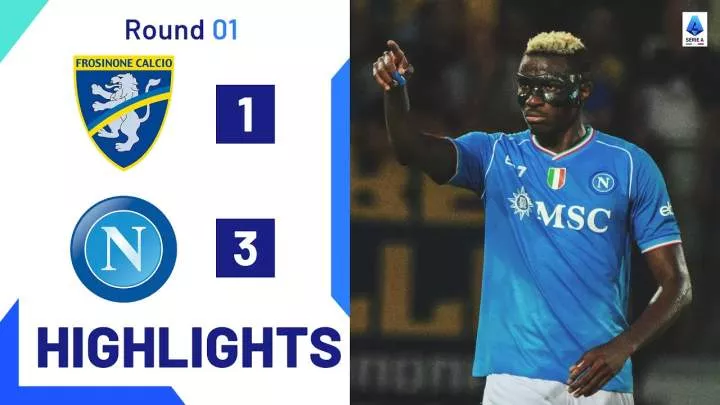 Frosinone 1 - 3 Napoli (Aug-19-2023) Serie A Highlights