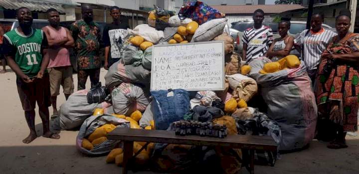 NDLEA speaks after raiding Lagos Island, arrests kingpin, 6 others and recovers 5,862kg drugs (photos/video)