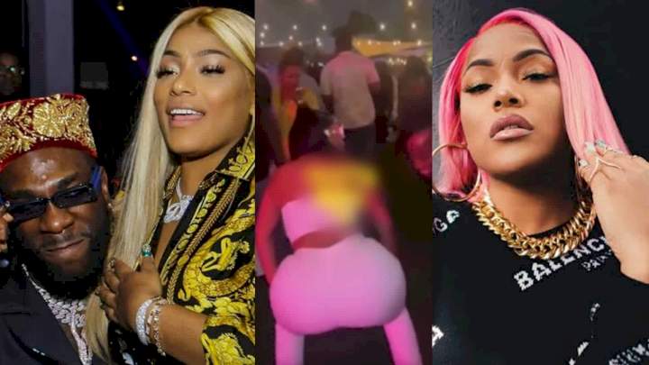 'Odogwu been dey enjoy' - Reactions as Burna Boy's ex, Stefflon Don rips her pants while twerking (Video)