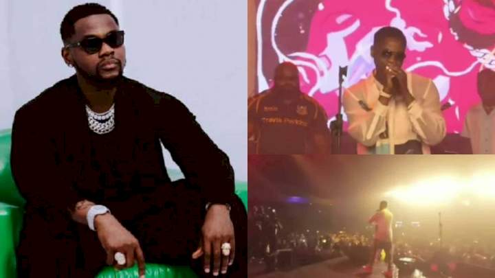 Watch moment Kizz Daniel apologizes to Tanzanian fans as he performs in the country (Video)