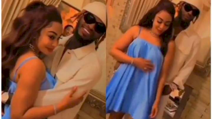 Diamond Platnumz and Zari spotted getting cozy at their daughter's birthday party (video)