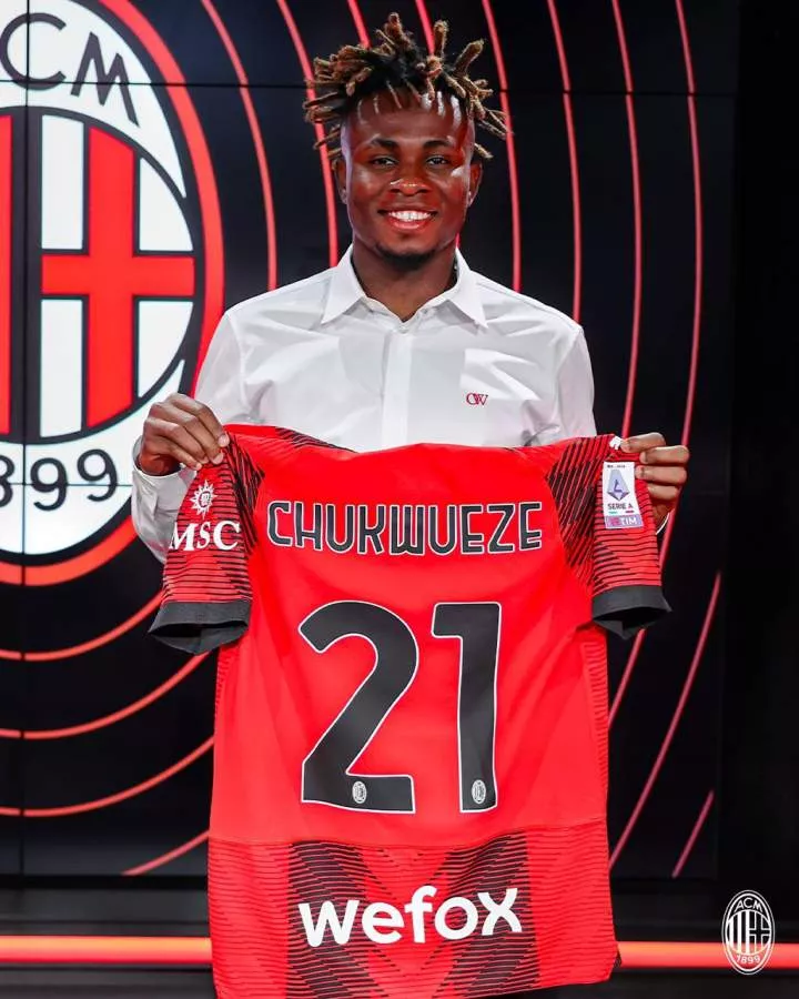 AC Milan confirm signing of Super Eagles winger Samuel Chukwueze on deal until 2028