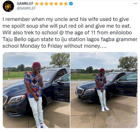 'My uncle and his wife used to give me spoilt soup to eat' - Music producer, Samklef recounts childhood experience