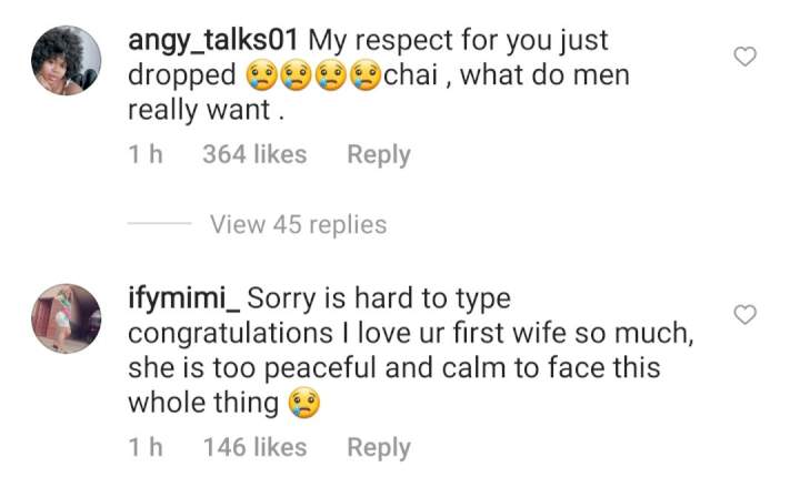 Nigerians troop to Yul Edochie's IG account to react following news he welcomed a child with actress Judy Austin Muoghalu