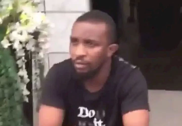 Man tries to jump hotel's fence after lodging with 2 ladies and buying items worth N85K without paying (Video)