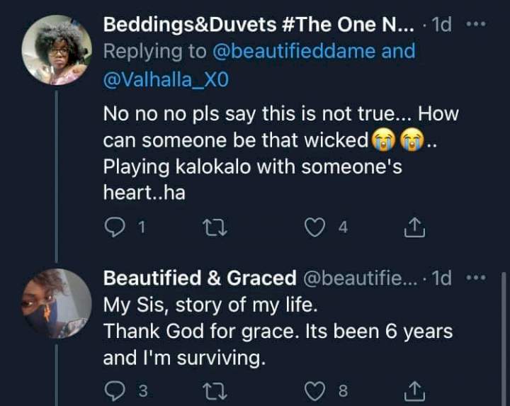 Lady recounts how her ex-husband opened up on not being in love with her but only married her over a bet