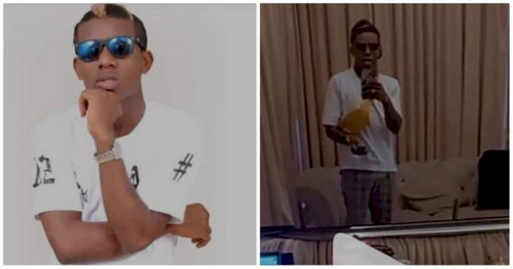"Local man was shocked" - Nigerians react as Small Doctor expresses shock after what he thought was a mirror turned out to be a TV (Video)