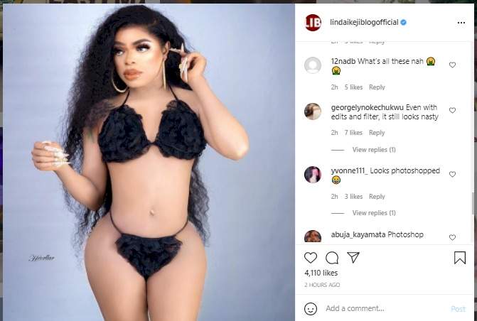 'Looks photoshopped' - Nigerians blast Bobrisky for flaunting an 'edited' post-surgery body (Video)