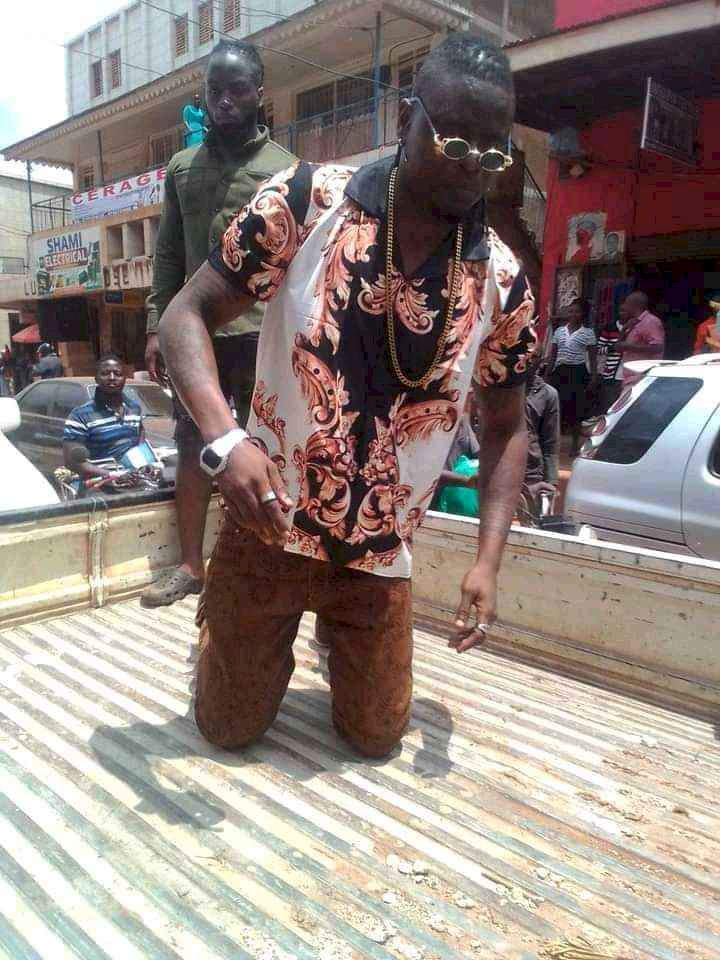 Popular Uganda singer forced to sweep streets for showing up late for show (video)