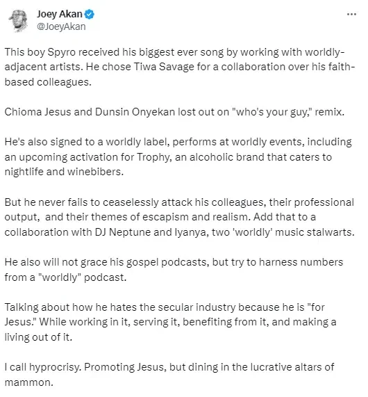 Nasboi, Joey Akan berate Spyro for criticizing Shallipopi's 'Para Dey Body' lyrics