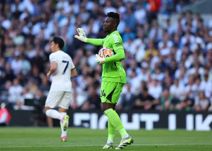 Goalkeeper Andre Onana in action for Man United - Photo Credit: Imago